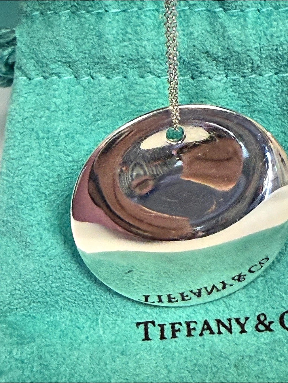 Tiffany & Co. Elsa Peretti Sevillana Pendant. Necklace, 925 Silver
